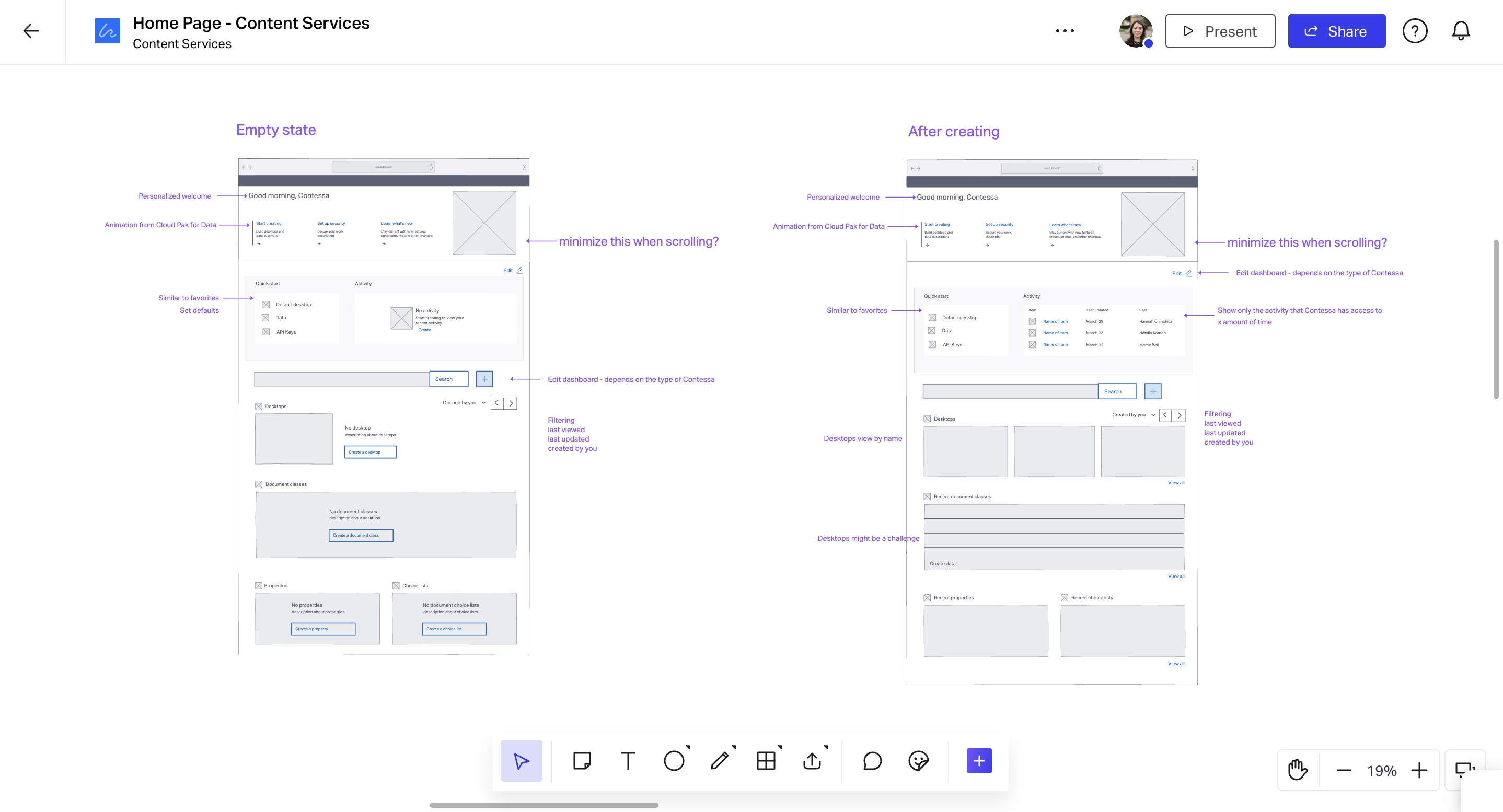 Home Page ideation outcome